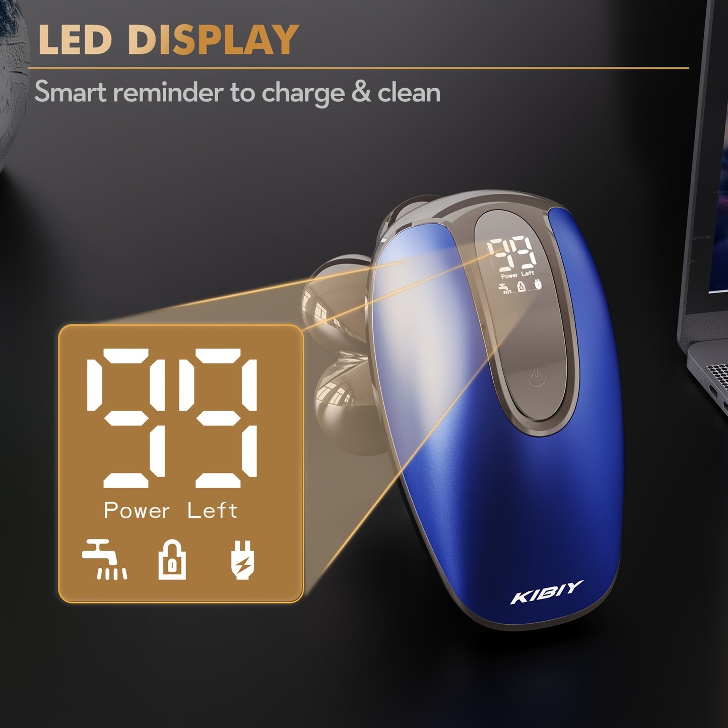 Detachable Head Shavers Kibiy 7D Magnetic Head Shaver