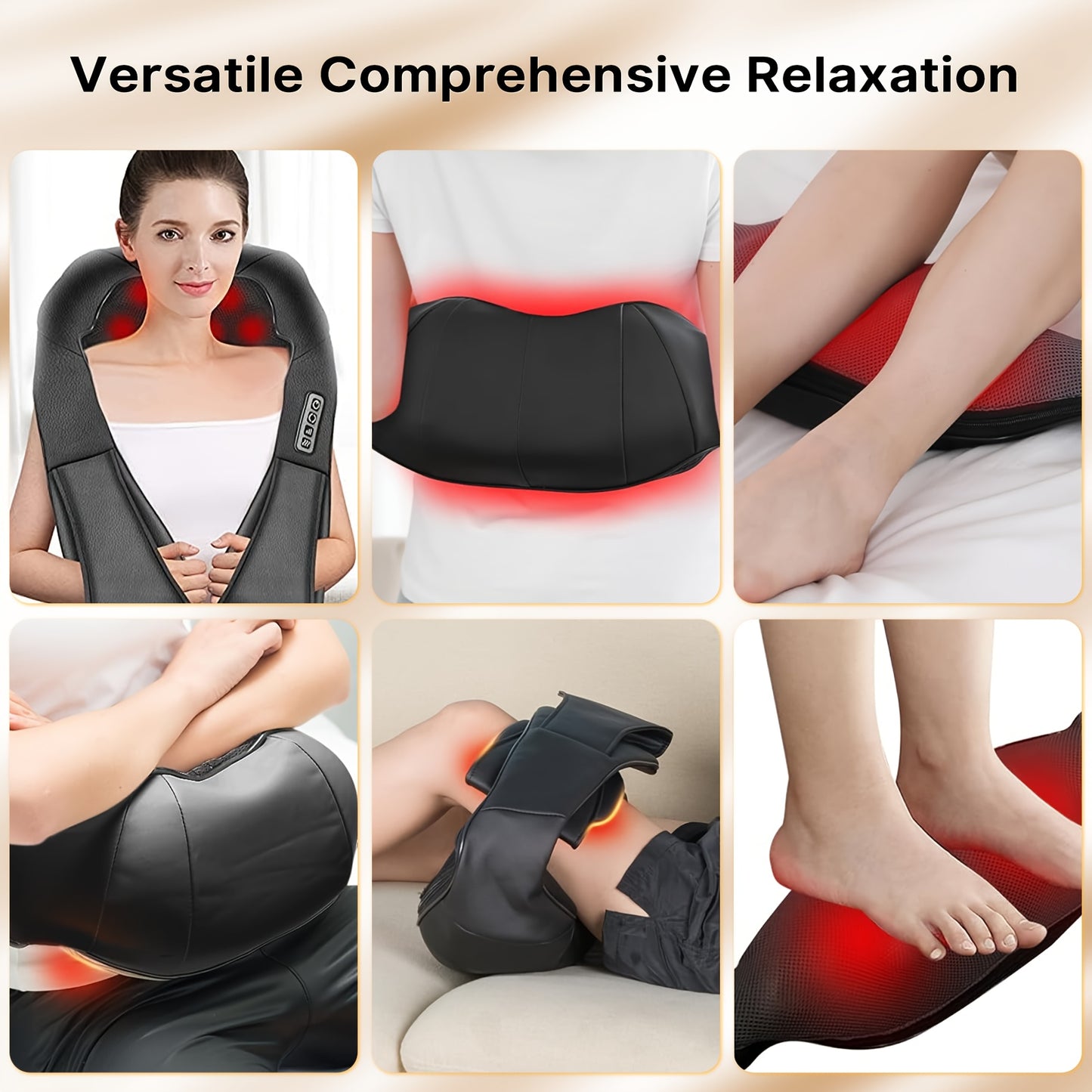Shiatsu Massager Electric 4D Back Neck Massager with Heat
