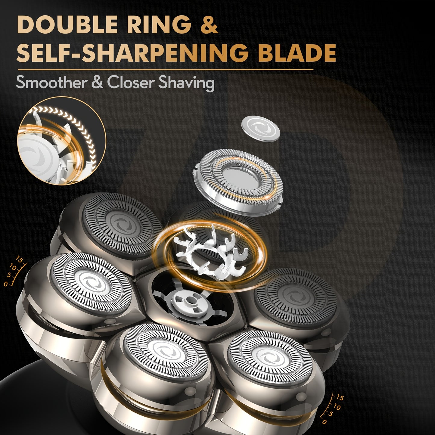 Detachable Head Shavers Kibiy 7D Magnetic Head Shaver