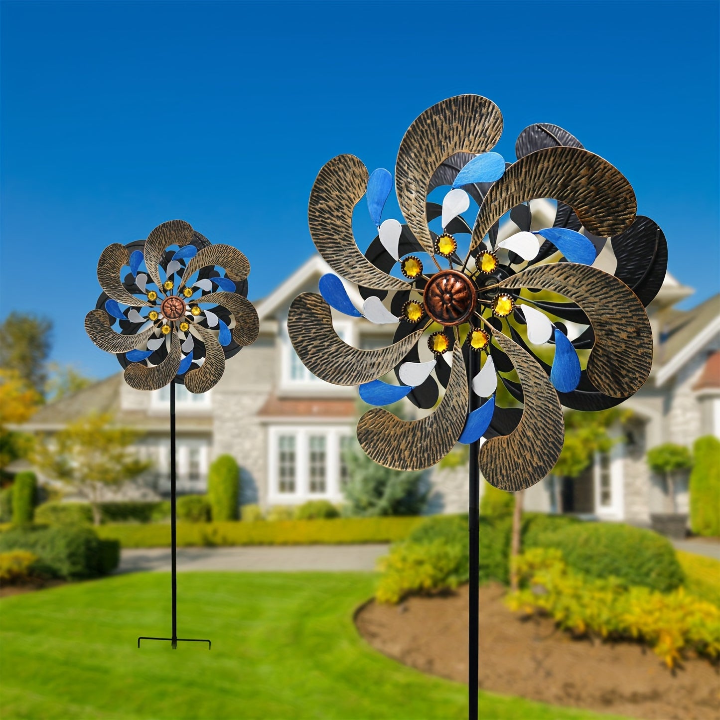 Outdoor Wind Spinner with Ground Stake No Electricity Needed