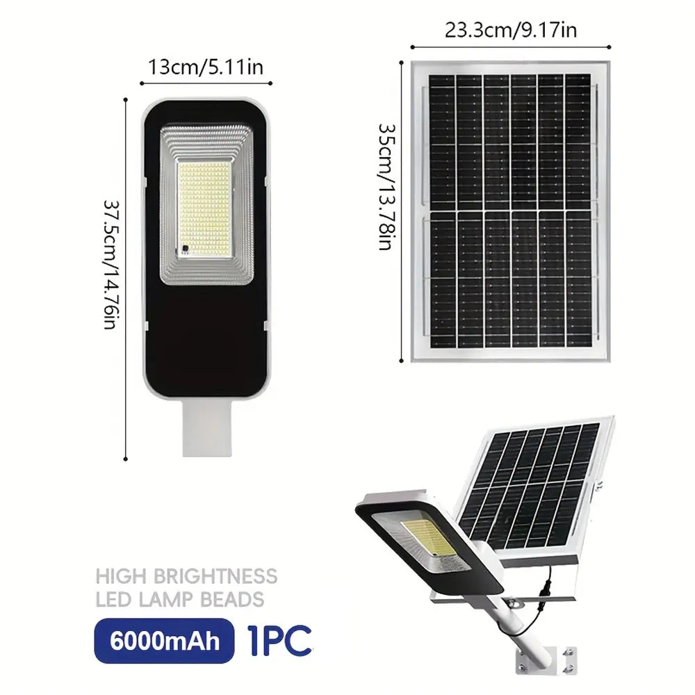 Waterproof Outdoor Solar Street Lamp 6000mAh Battery Pack