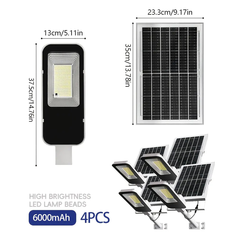 Outdoor Solar Lamps 6000mAh Waterproof Street Lights Dusk To Dawn