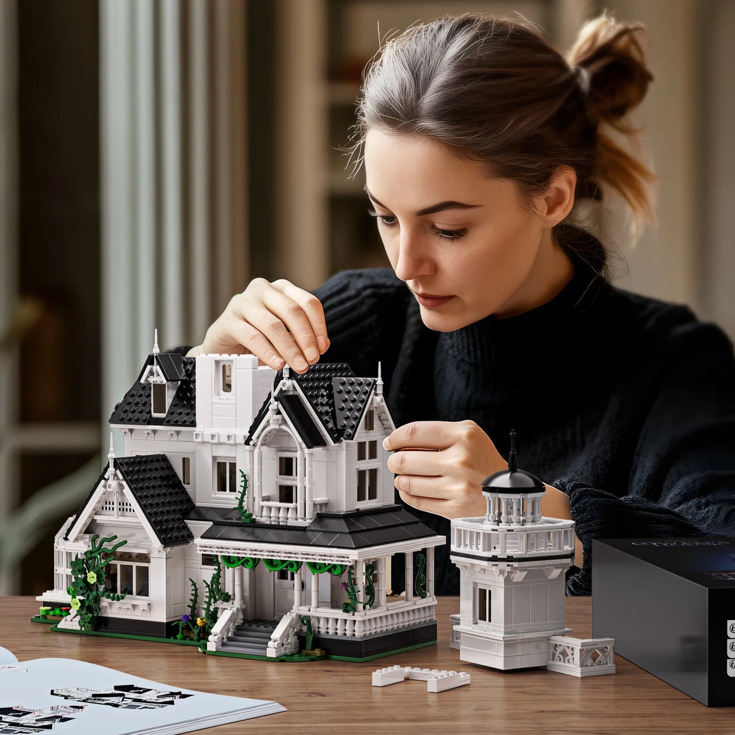Owens House Building Set With LED Light Decor Model Gift