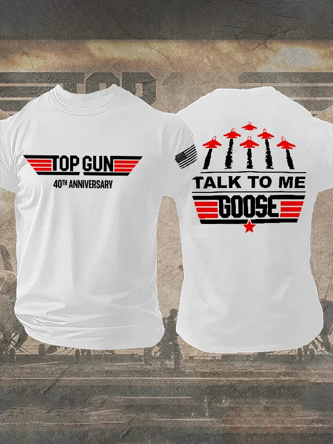 Ilstile Mens Retro Aviation Quote Graphic Tee Casual
