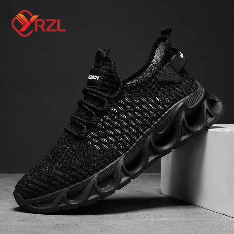 YRZL Men’s Lightweight Mesh Running Shoes Casual Sneakers for Summer Comfortable Athletic Jogging and Walking