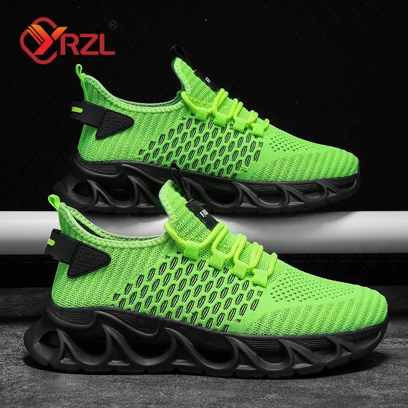 YRZL Men’s Lightweight Mesh Running Shoes Casual Sneakers for Summer Comfortable Athletic Jogging and Walking