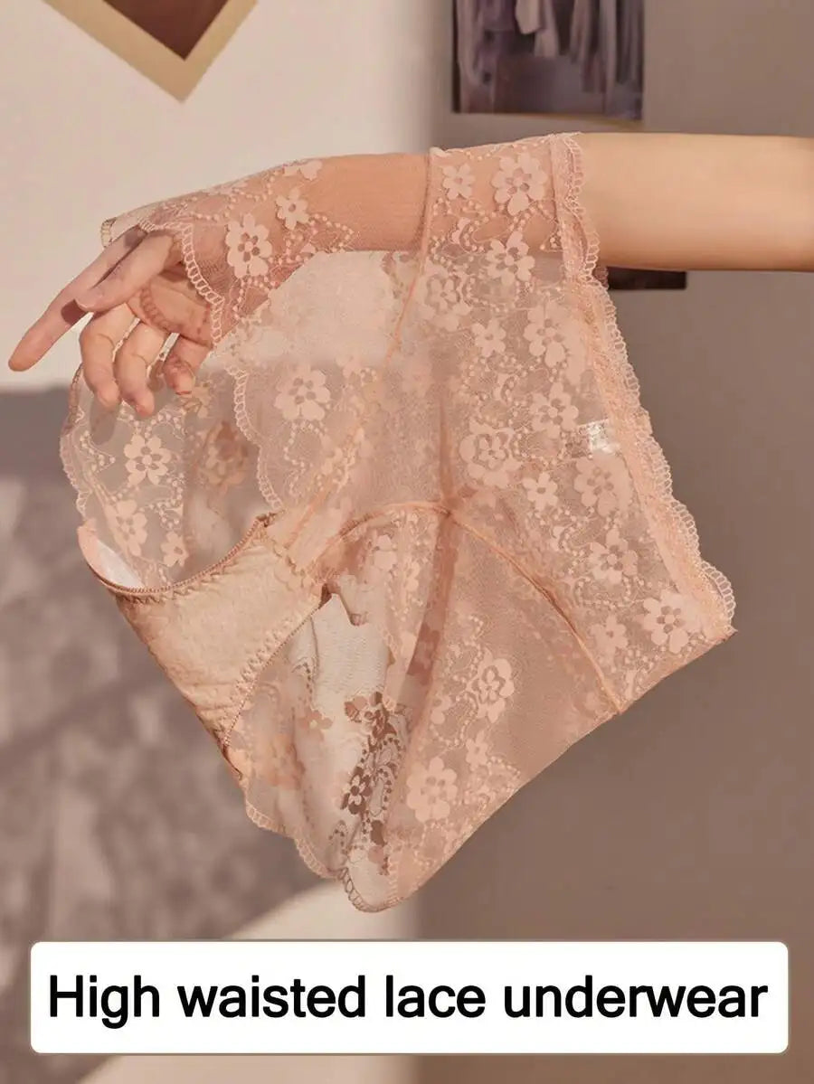 Lace High Waisted Briefs For Curvy Women Tummy Control