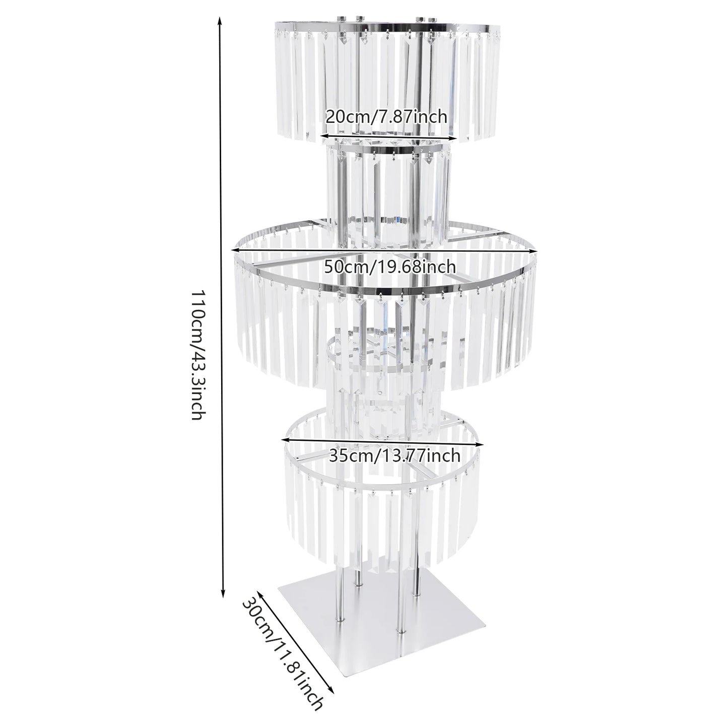 Five Tier Iron And Acrylic Wedding Centerpiece Stand