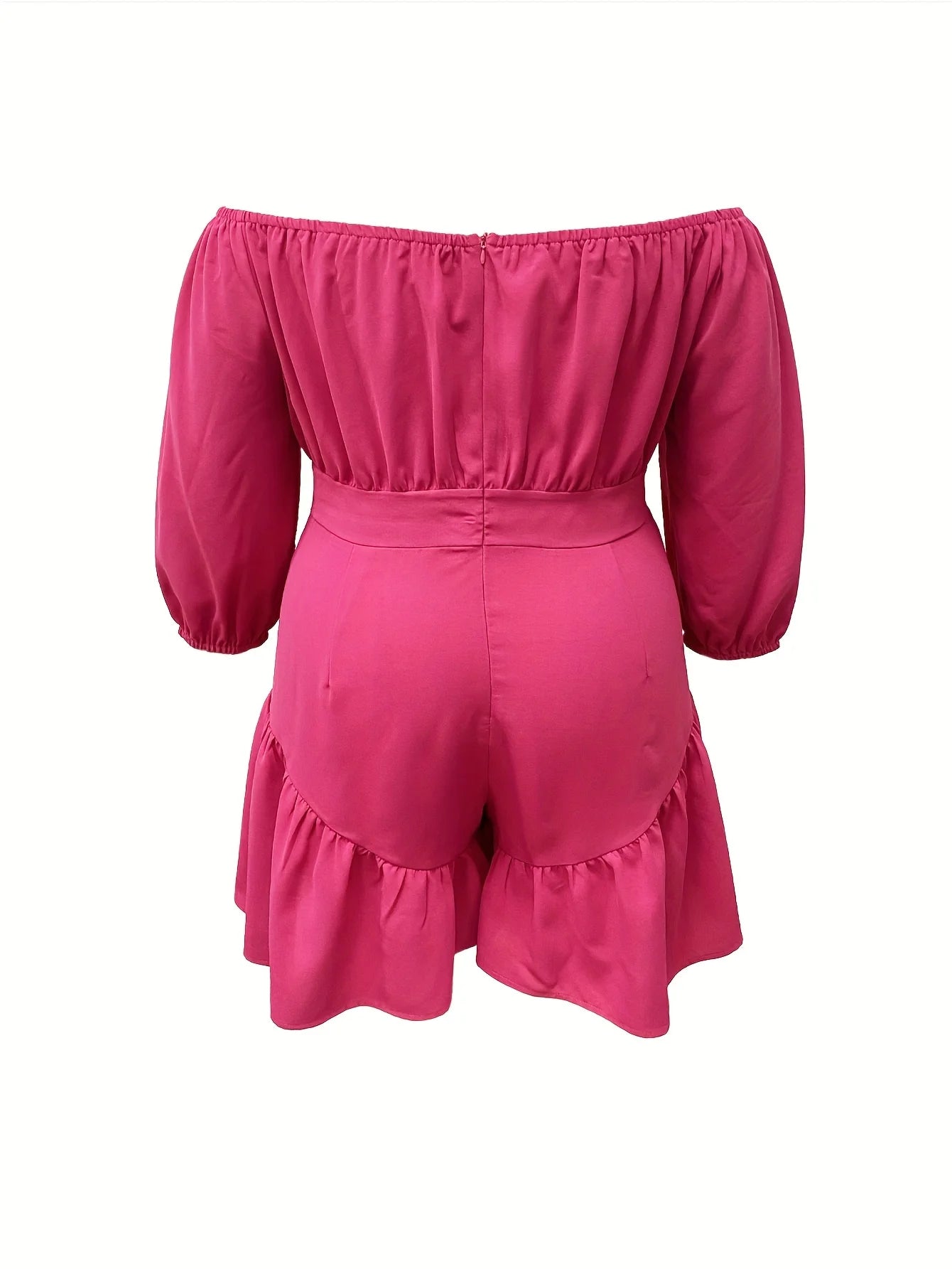 Casual Holiday Off The Shoulder Jumpsuit With Three Quarter Sleeves