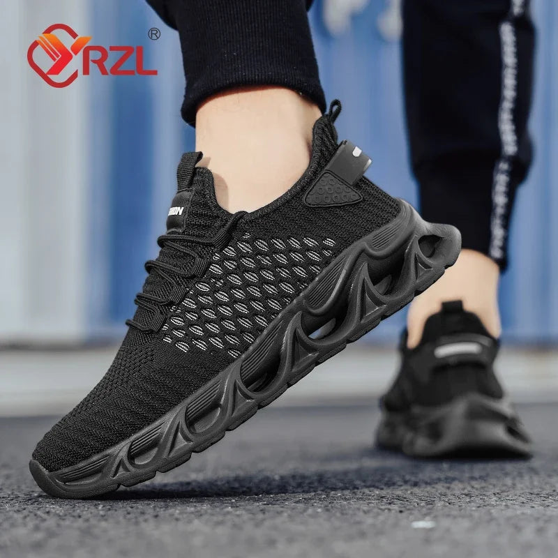 YRZL Men’s Lightweight Mesh Running Shoes Casual Sneakers for Summer Comfortable Athletic Jogging and Walking