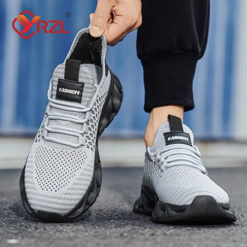 YRZL Men’s Lightweight Mesh Running Shoes Casual Sneakers for Summer Comfortable Athletic Jogging and Walking