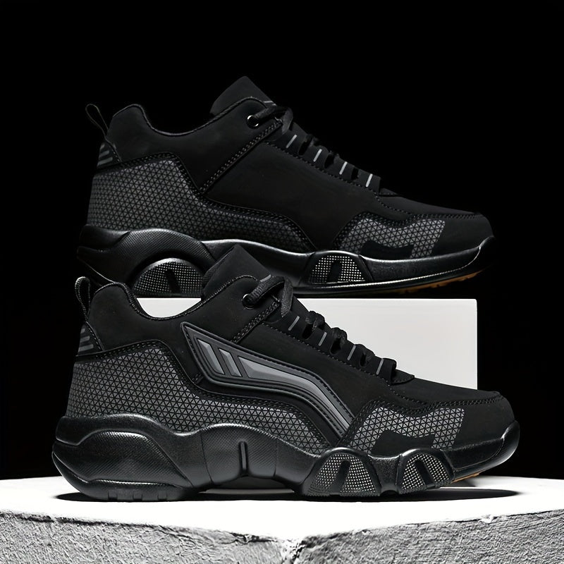 Men's Casual Sporty Sneakers with PU Upper and Rubber Sole