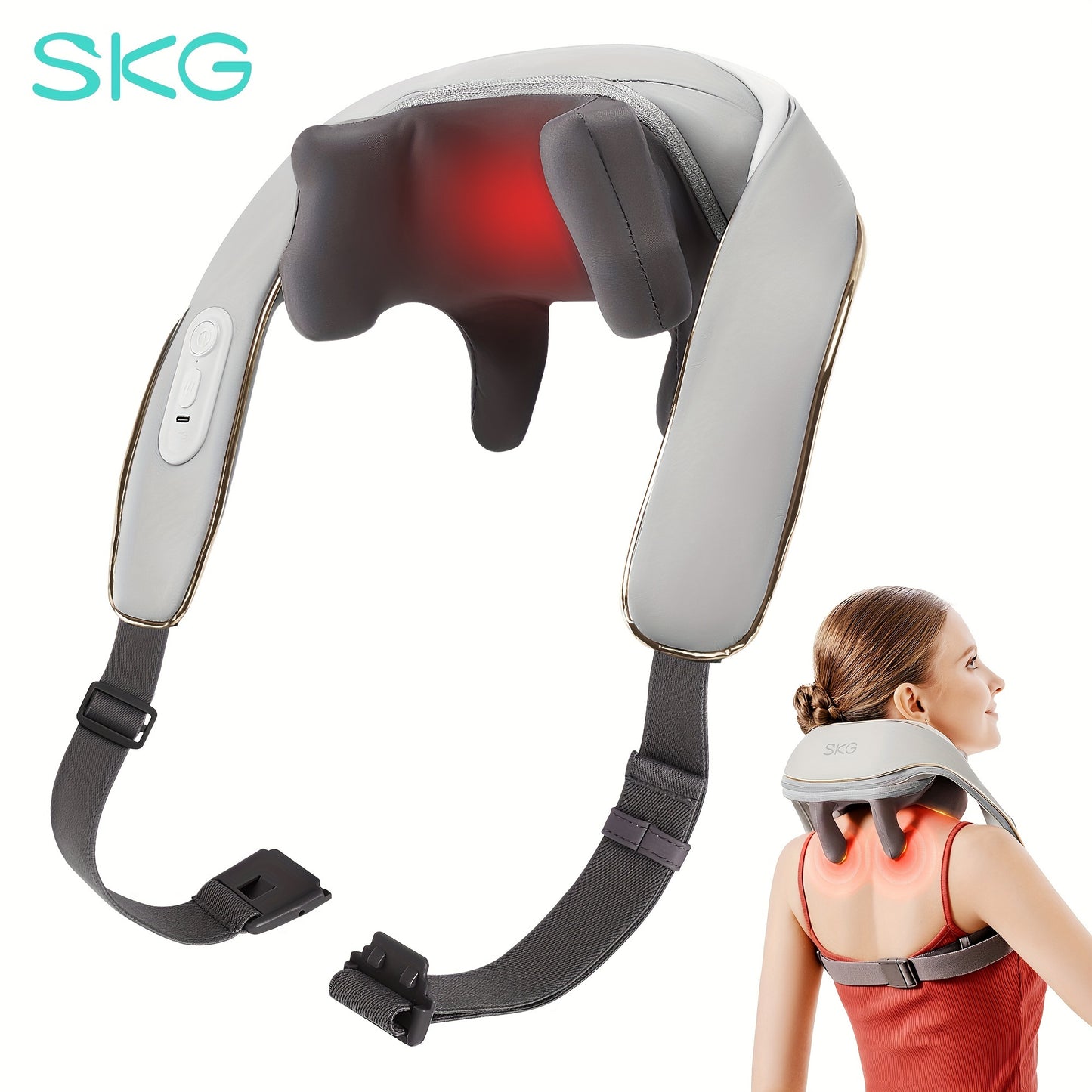 SKG H5 Mini Neck Massager for Deep Tissue Relief and Heat