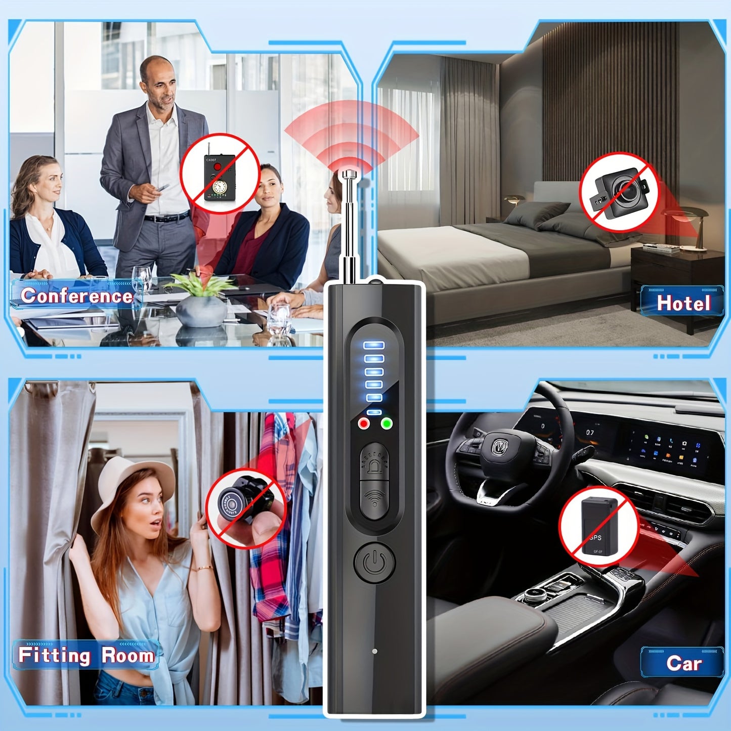 Hidden Camera Detectors Portable Anti-Spy RF Signal Finder