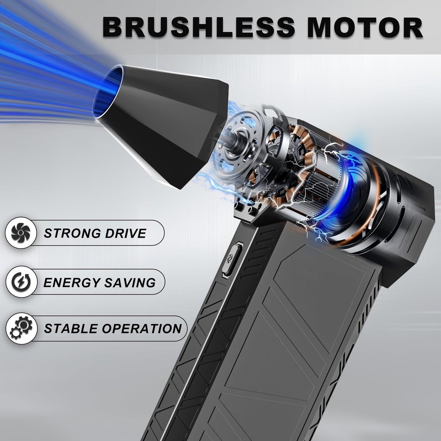 Rechargeable Ultra-Powerful Air Duster 130000 RPM Jet Blower