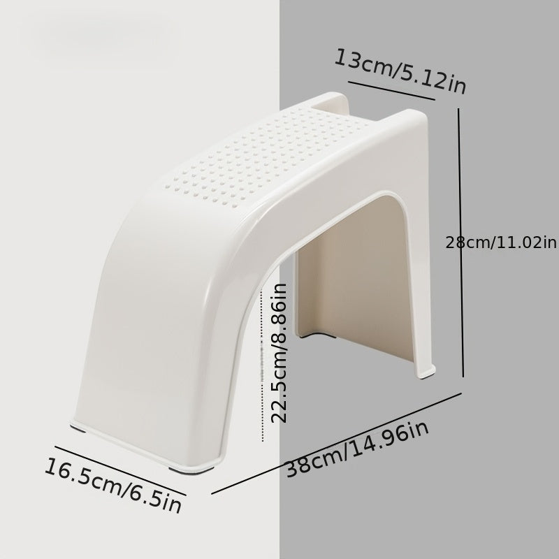 Non Slip Multi Functional Shower Foot Rest GZGCGQ Sturdy Stool for Pedicure and Manicure Built In Storage Ideal for Bathroom Use Beige