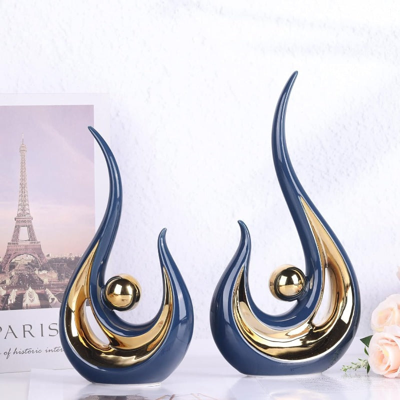 Modern Abstract Art Home Decor Accent Ceramic Sculptures