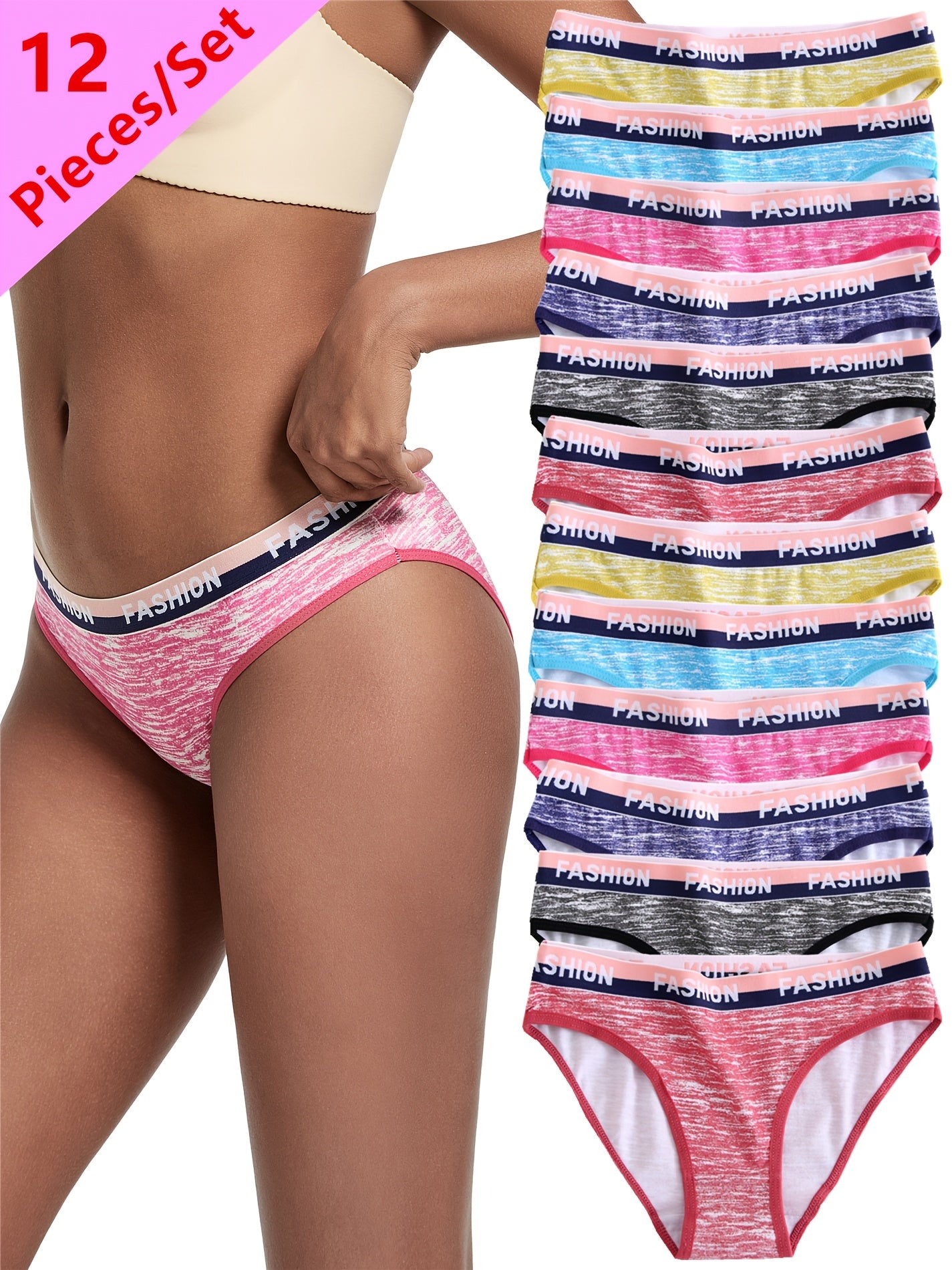 Women's Camo Print Low-Waisted Briefs - Raising Glutes, Low Waist Underwear