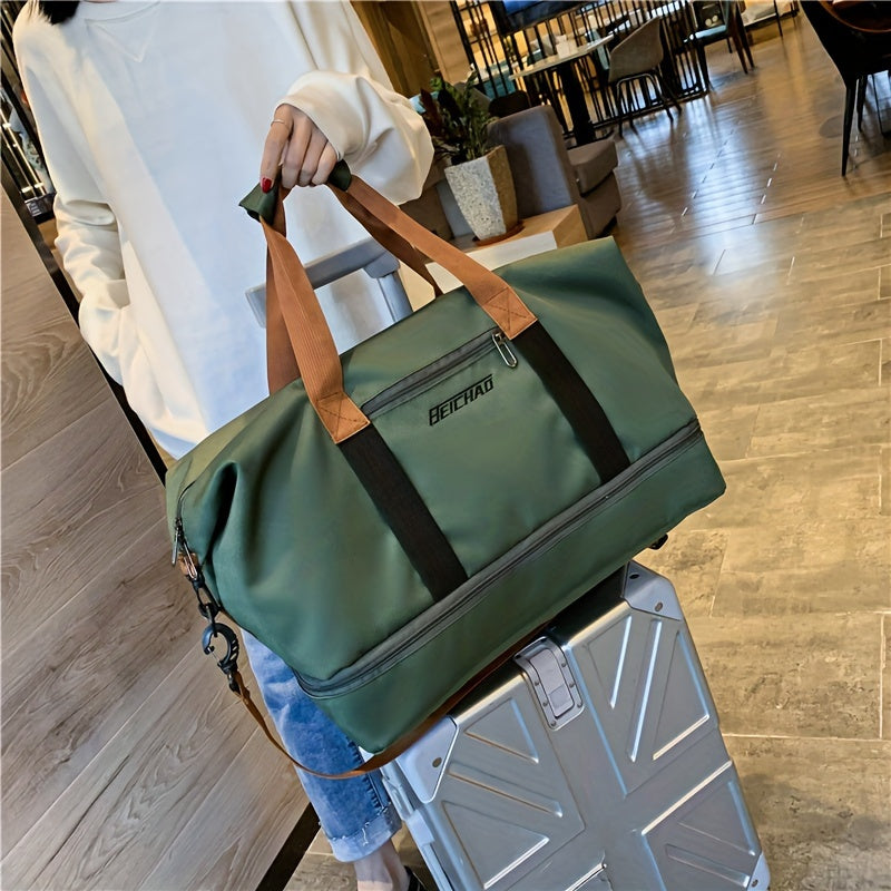 Large Capacity Travel Bag with Wet and Dry Separation Casual Outdoor Tote Women's Fitness Yoga Bag Weekend Overnight Luggage