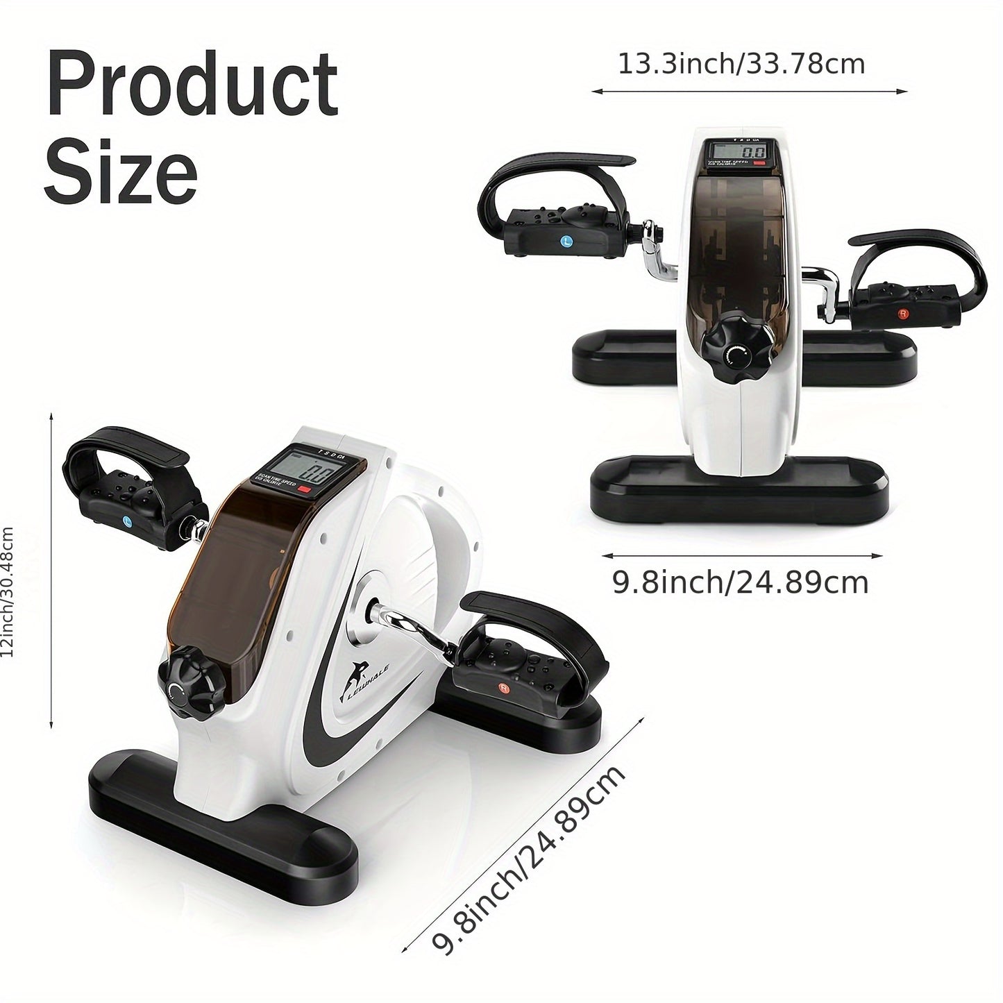 Portable LCD Exercise Bike Mini Pedal Exerciser with Display