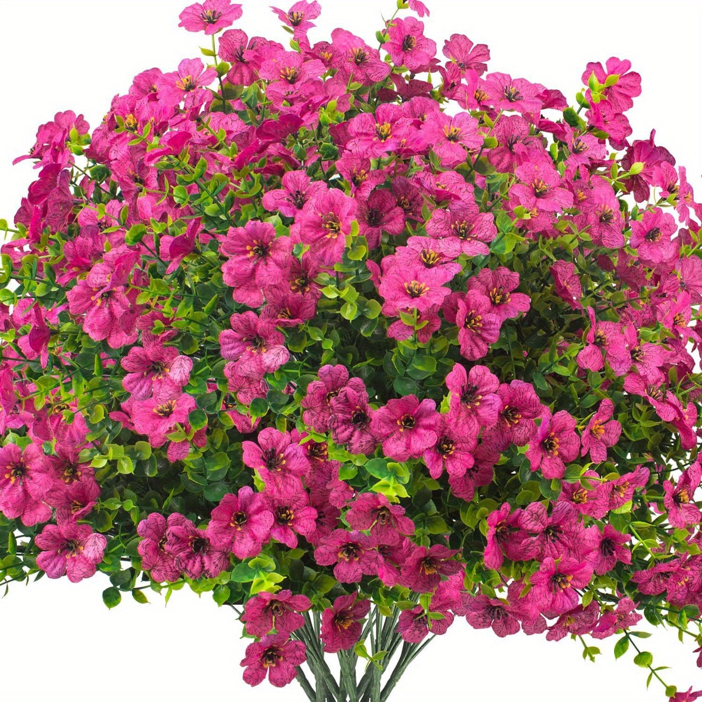 Artificial Fake Flowers for Outdoor Spring Decoration 16 Bundles Faux Silky Colorful Daisy UV Resistant Realistic for Porch Patio Home Yard Garden Planters Pots Window Box Mix