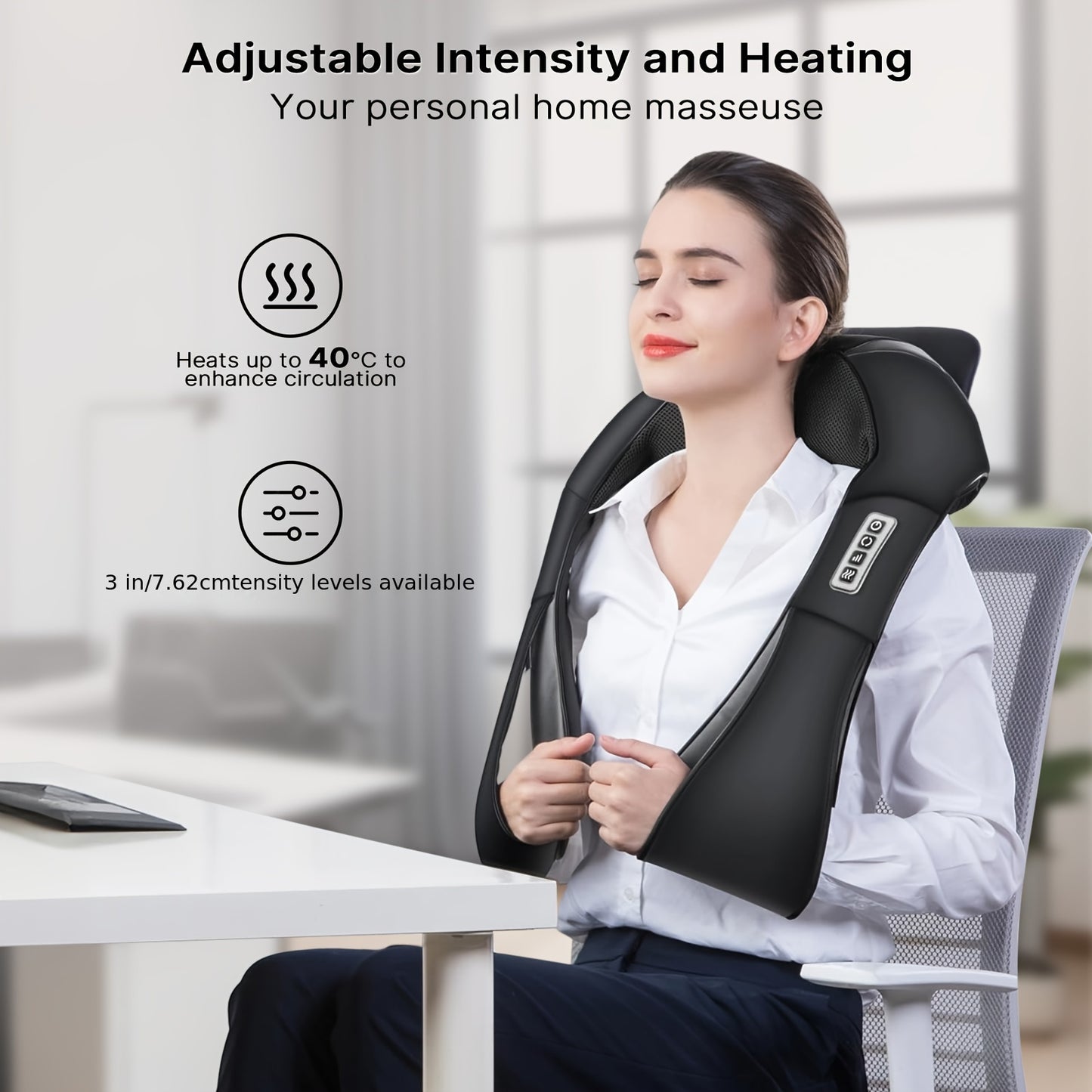Shiatsu Massager Electric 4D Back Neck Massager with Heat