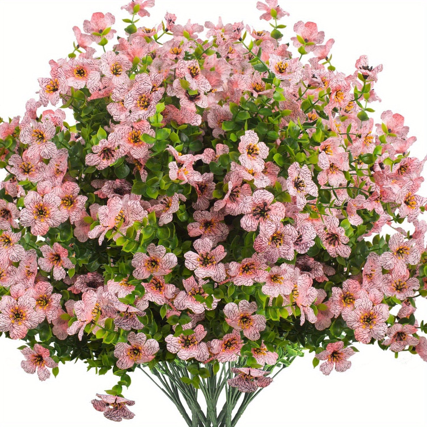 Artificial Fake Flowers for Outdoor Spring Decoration 16 Bundles Faux Silky Colorful Daisy UV Resistant Realistic for Porch Patio Home Yard Garden Planters Pots Window Box Mix