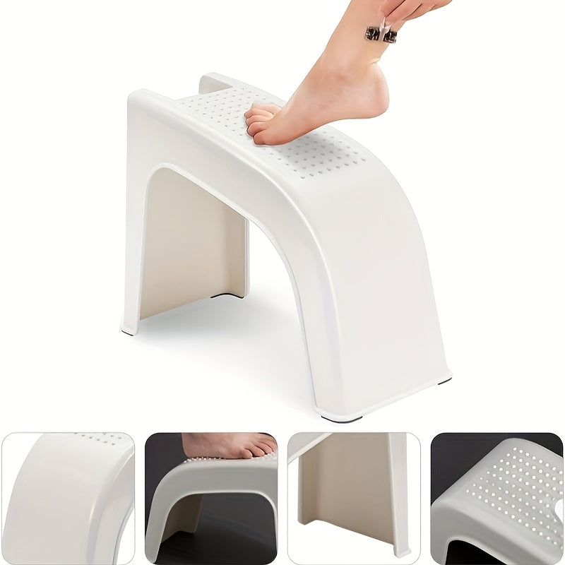 Non Slip Multi Functional Shower Foot Rest GZGCGQ Sturdy Stool for Pedicure and Manicure Built In Storage Ideal for Bathroom Use Beige