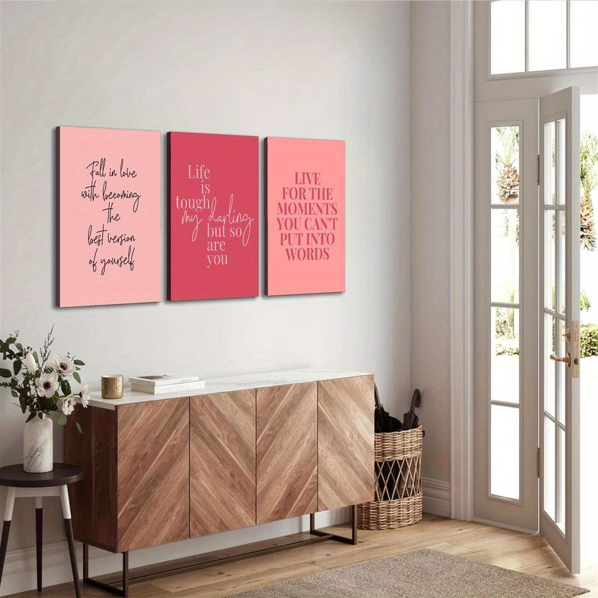 Inspirational Quotes Theme 3pcs Modern Canvas Wall Art