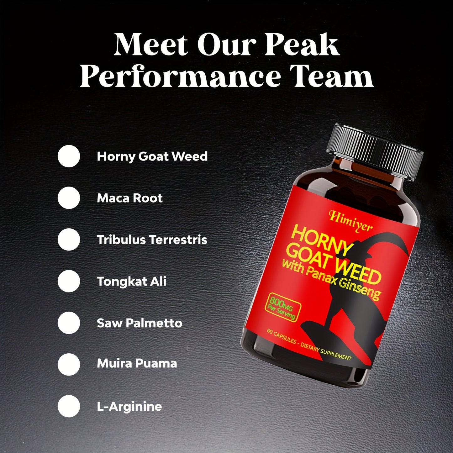 Horny Goat Weed 7 Bottles Capsules with Maca Root and More