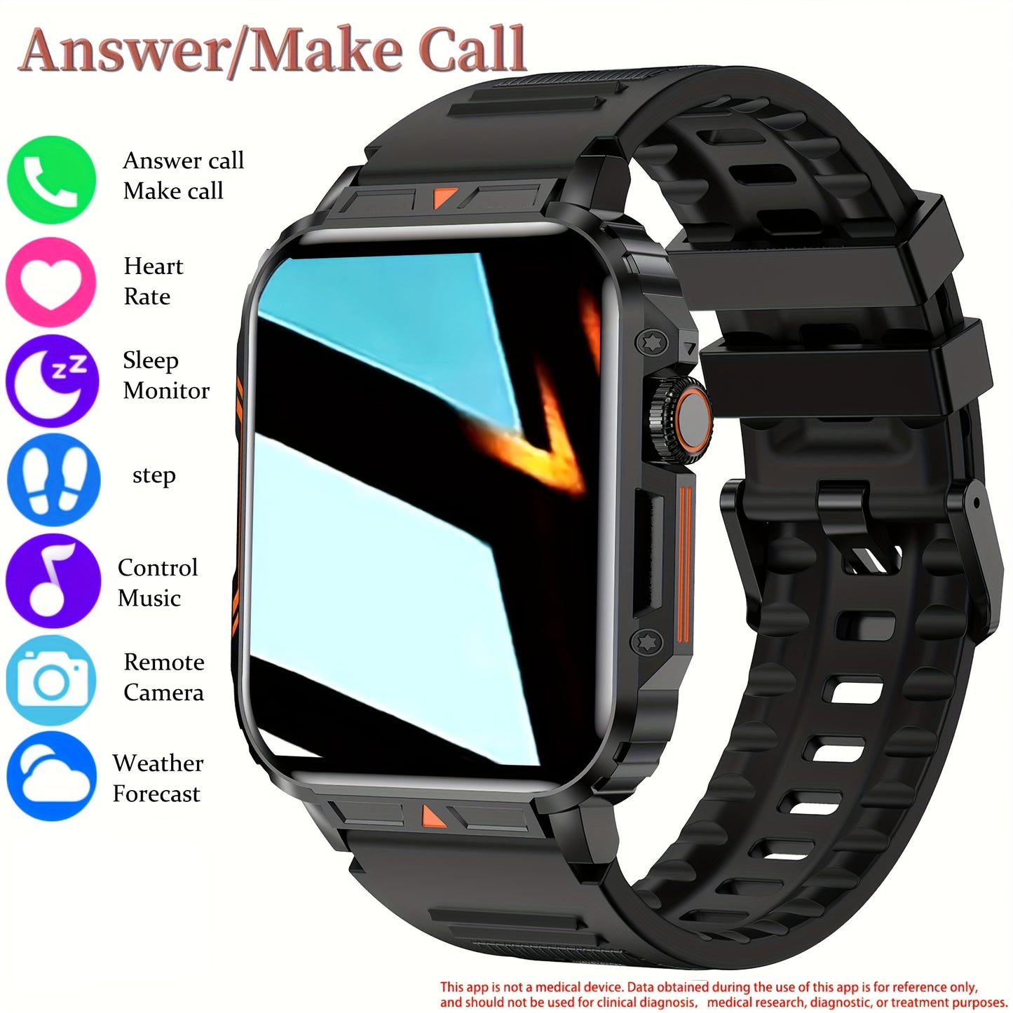 New Smart Watch Outdoor Sports Smartwatch for iPhone Android