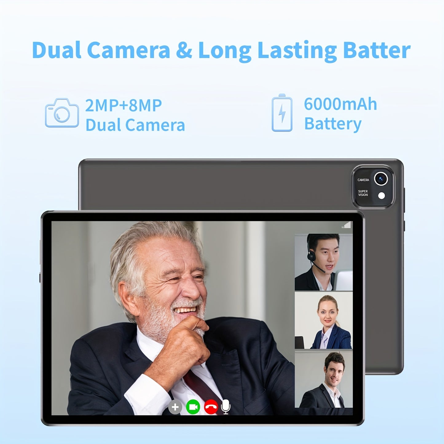 Restaurant Self-Ordering and Digital Vending Kiosk 10-inch Tablet Android 13 with Quad-core Processor and 6000mAh Battery