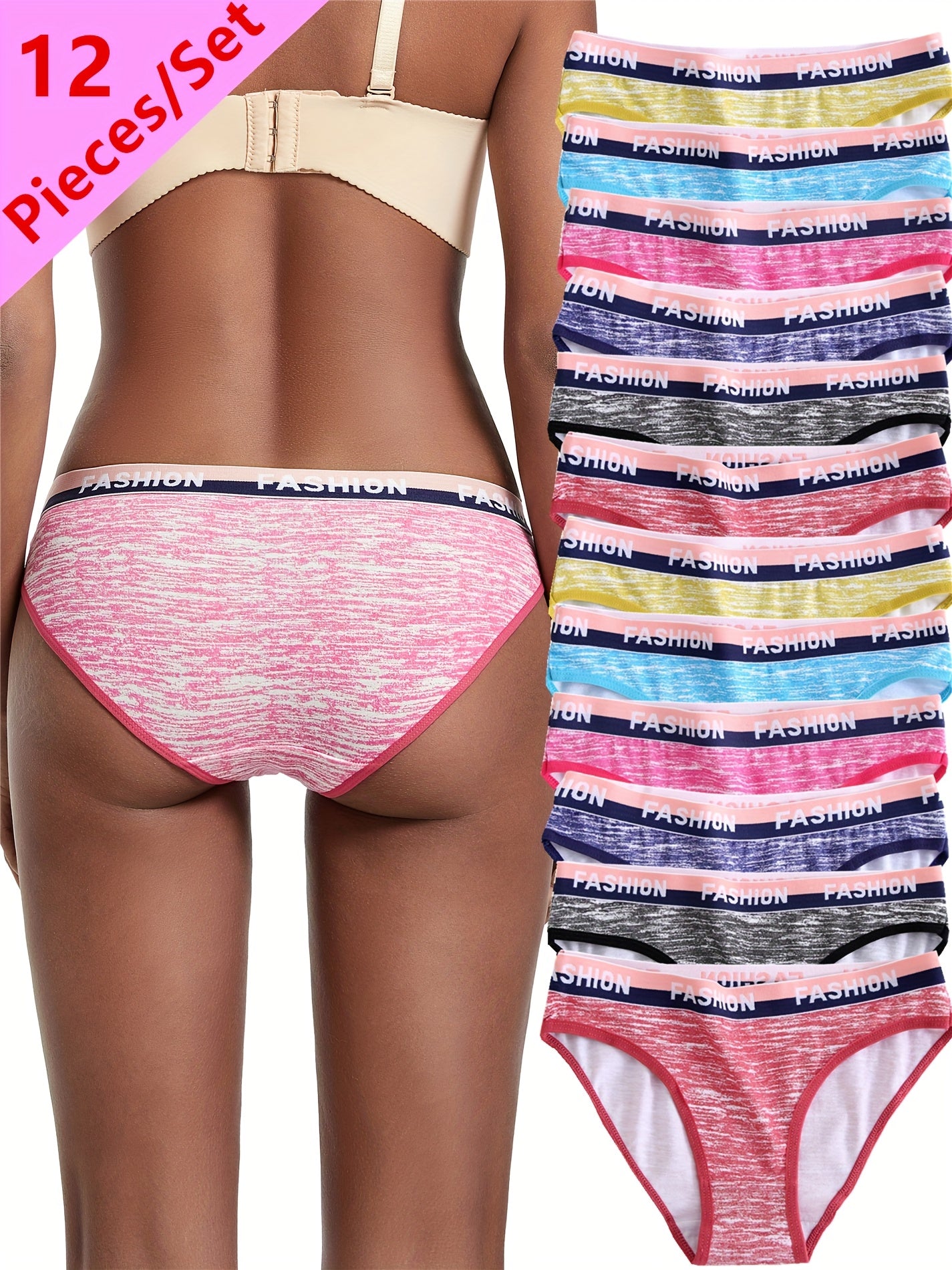 Women's Camo Print Low-Waisted Briefs - Raising Glutes, Low Waist Underwear