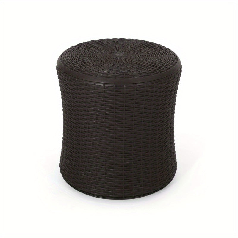 Classic Brown Portable Indoor/Outdoor Patio Side Table