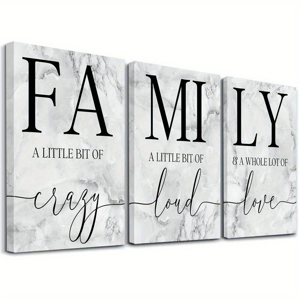 Modern Family Theme Poster With Wooden Frame For Room Decoration