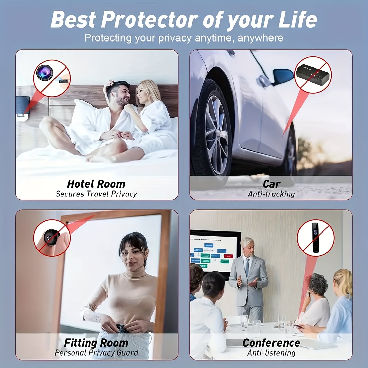 Hidden Camera Detectors Portable Anti-Spy RF Signal Finder