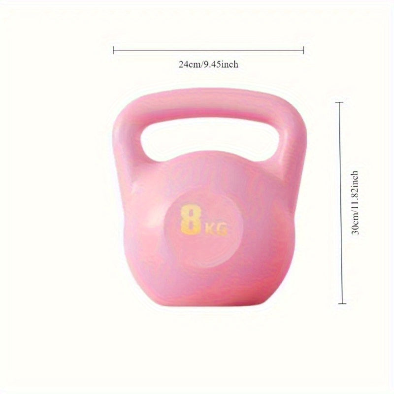 1pc 5LB Pink PE Kettlebell for Men & Women Durable Grip