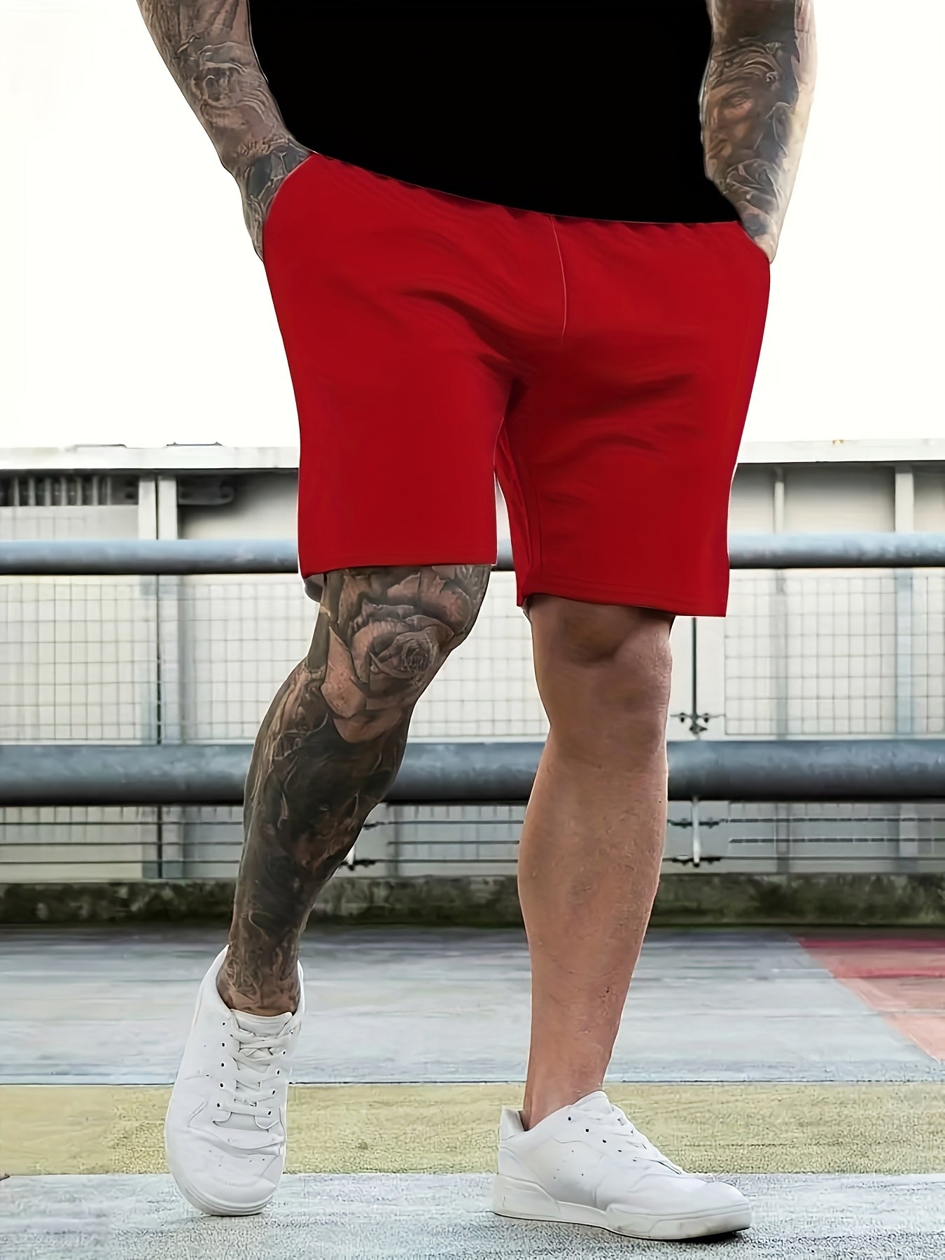Men's New 2pcs Set - Casual Round Neck T-shirt and Shorts