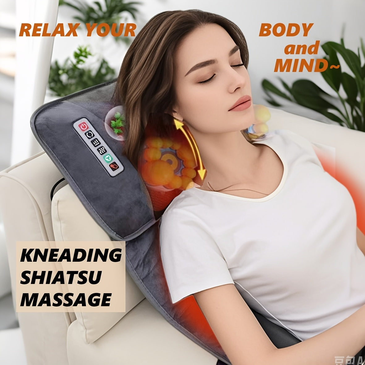 Full Body Massage Mattress With Hot Compress For Neck And Waist