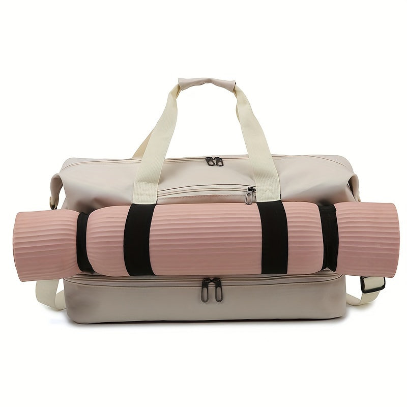 Large Capacity Travel Bag with Wet and Dry Separation Casual Outdoor Tote Women's Fitness Yoga Bag Weekend Overnight Luggage