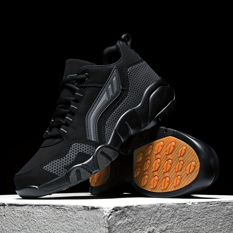 Men's Casual Sporty Sneakers with PU Upper and Rubber Sole