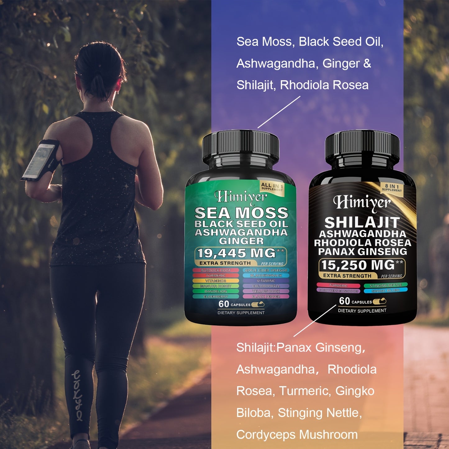 6PCS Three Month Energy Package Sea Moss Black Seed Oil