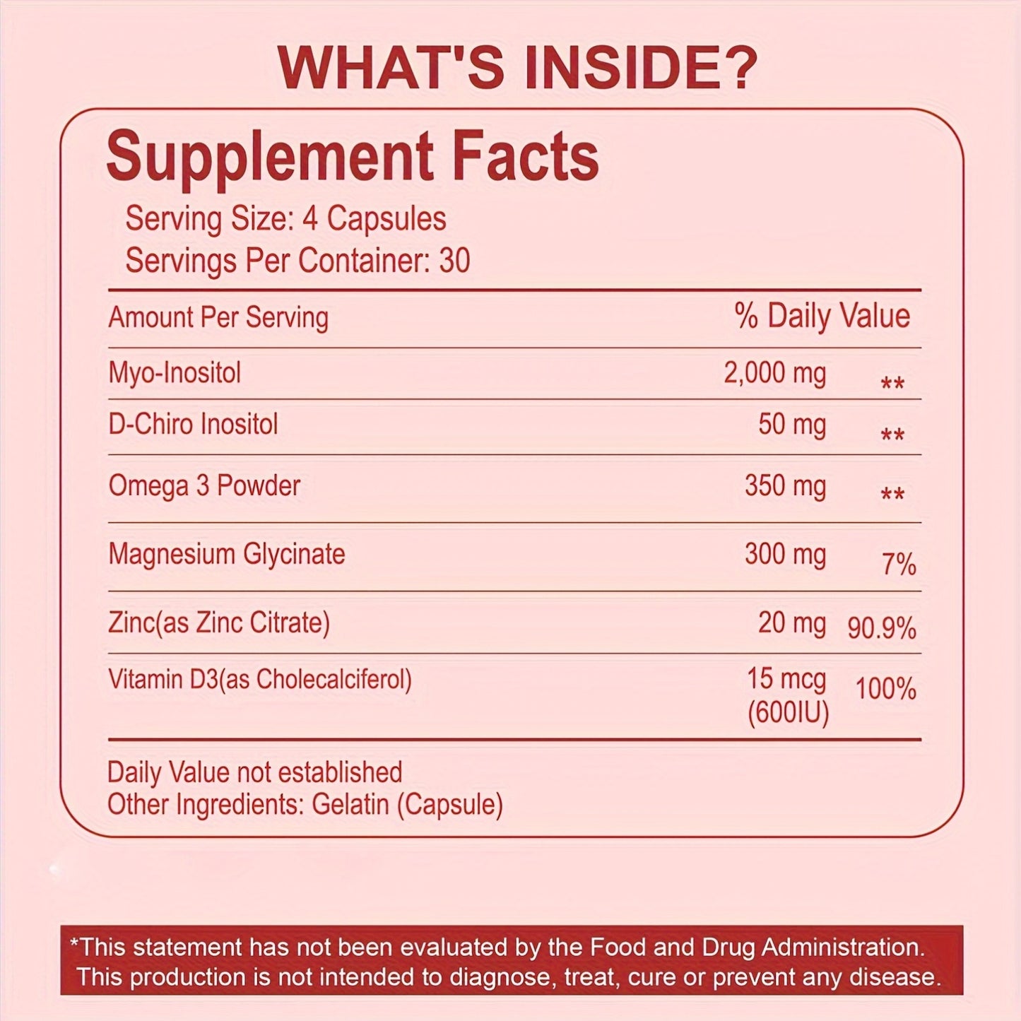 Inositol Complex Vitamin 240-Count Capsules for Balance