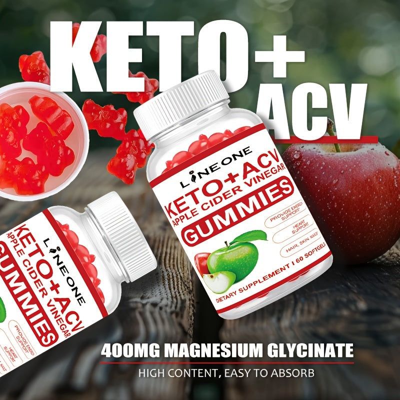 Keto ACV Gummies New Upgrade Apple Cider Vinegar 60 Gummies