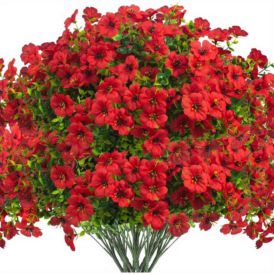 Artificial Fake Flowers for Outdoor Spring Decoration 16 Bundles Faux Silky Colorful Daisy UV Resistant Realistic for Porch Patio Home Yard Garden Planters Pots Window Box Mix