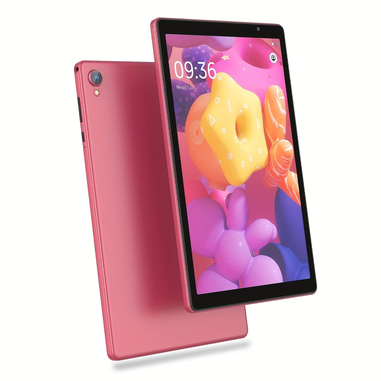 Pink Android 12 Tablet 10 Inch Quad-Core 4GB RAM M10 Model