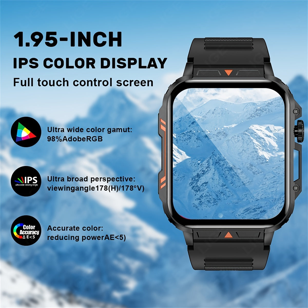 New Smart Watch Outdoor Sports Smartwatch for iPhone Android