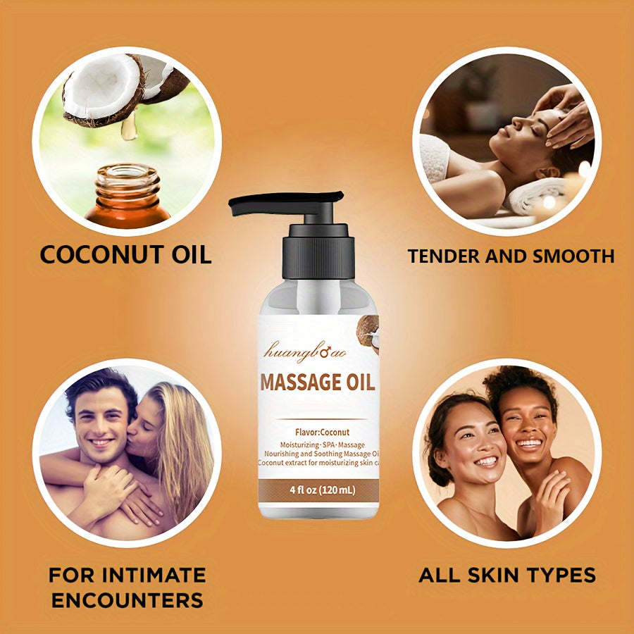 2pcs Coconut Massage Oil - Sensual Full Body Glide