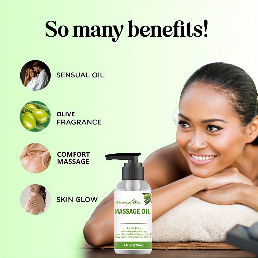 2pcs Sensual Olive Massage Oil - Smooth Gliding Formula