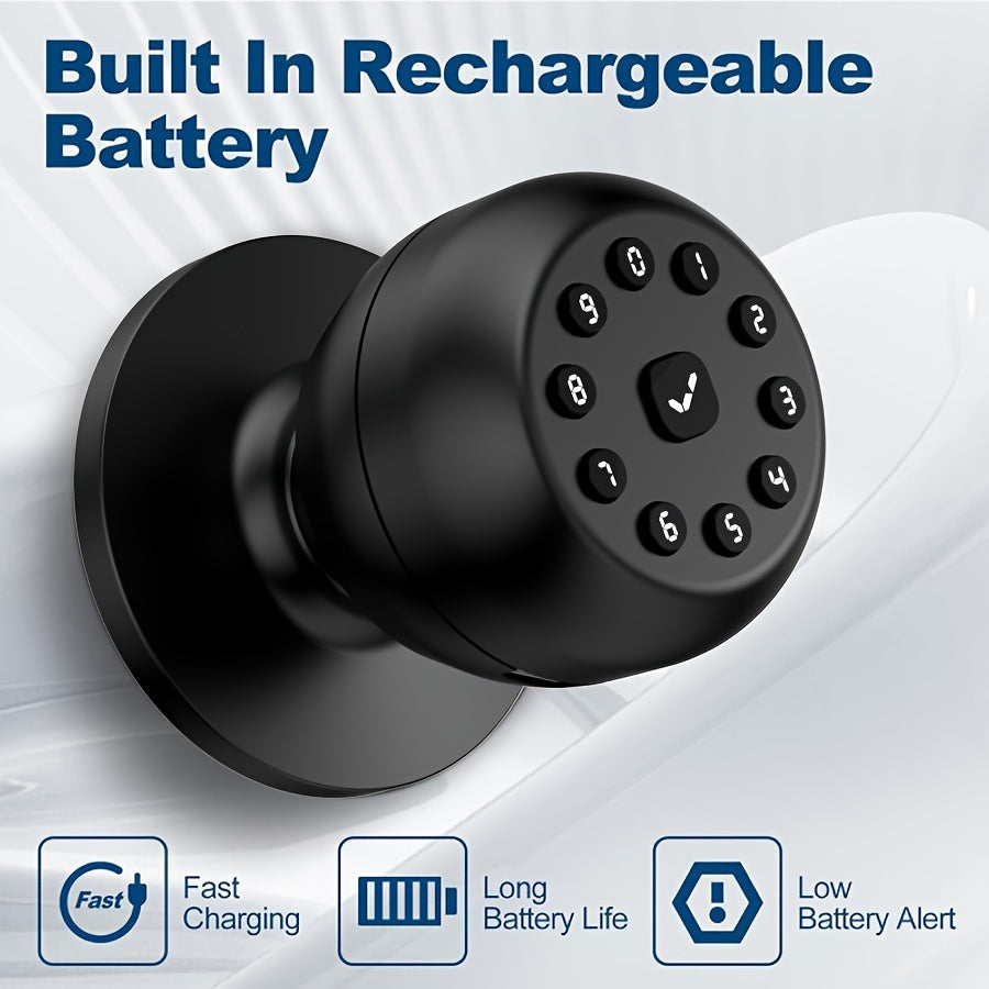 Smart Keyless Entry Door Lock with Keypad Rechargeable